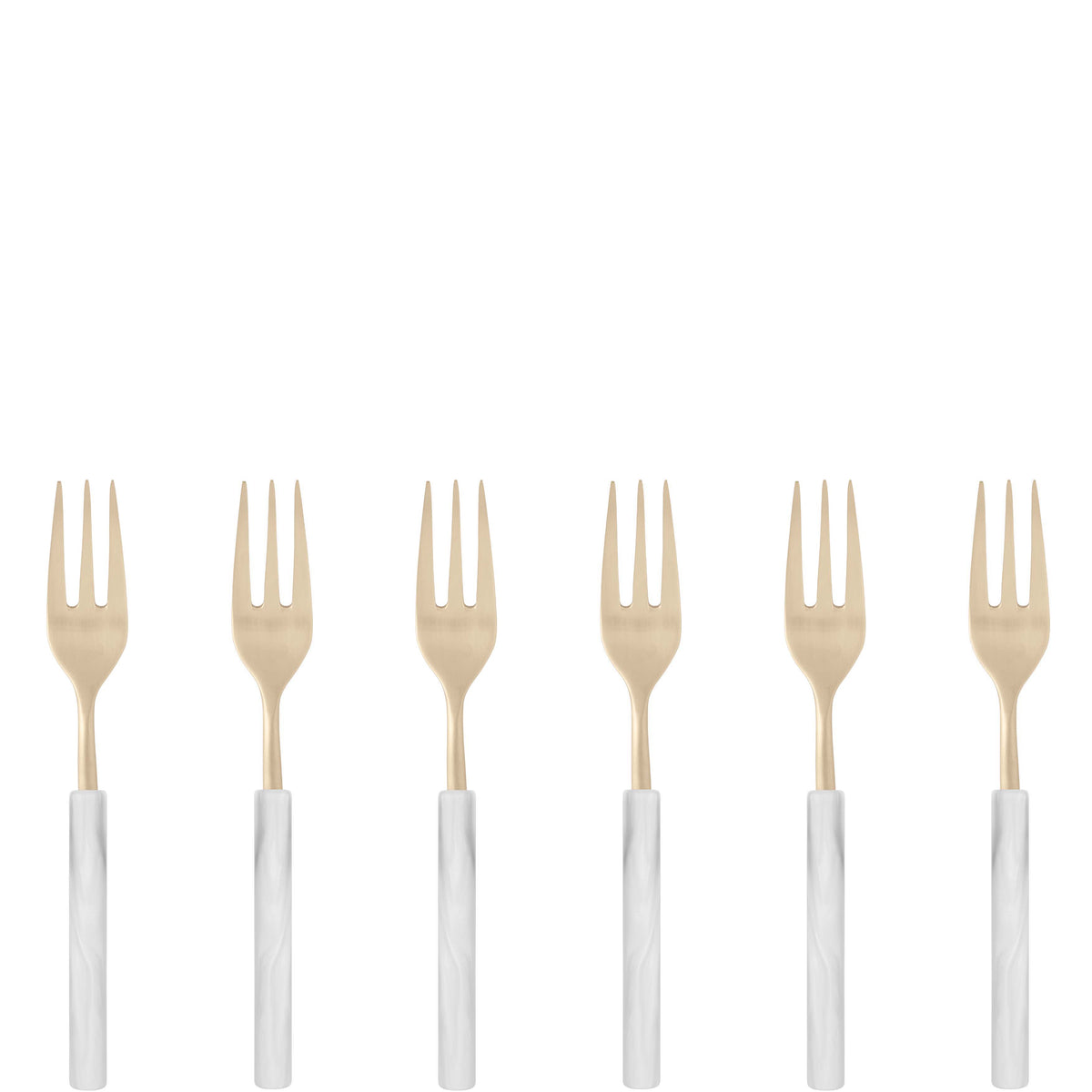 Mediterraneo Champagne Cocktail / Cake Forks Set white