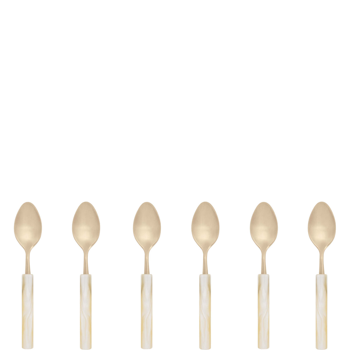 Mediterraneo Champagne Moka Spoon Set ivory