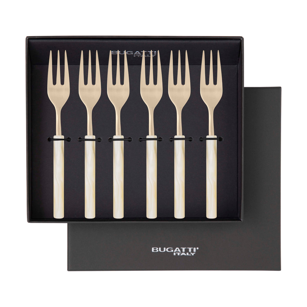 Mediterraneo Champagne Cocktail / Cake Forks Set ivory
