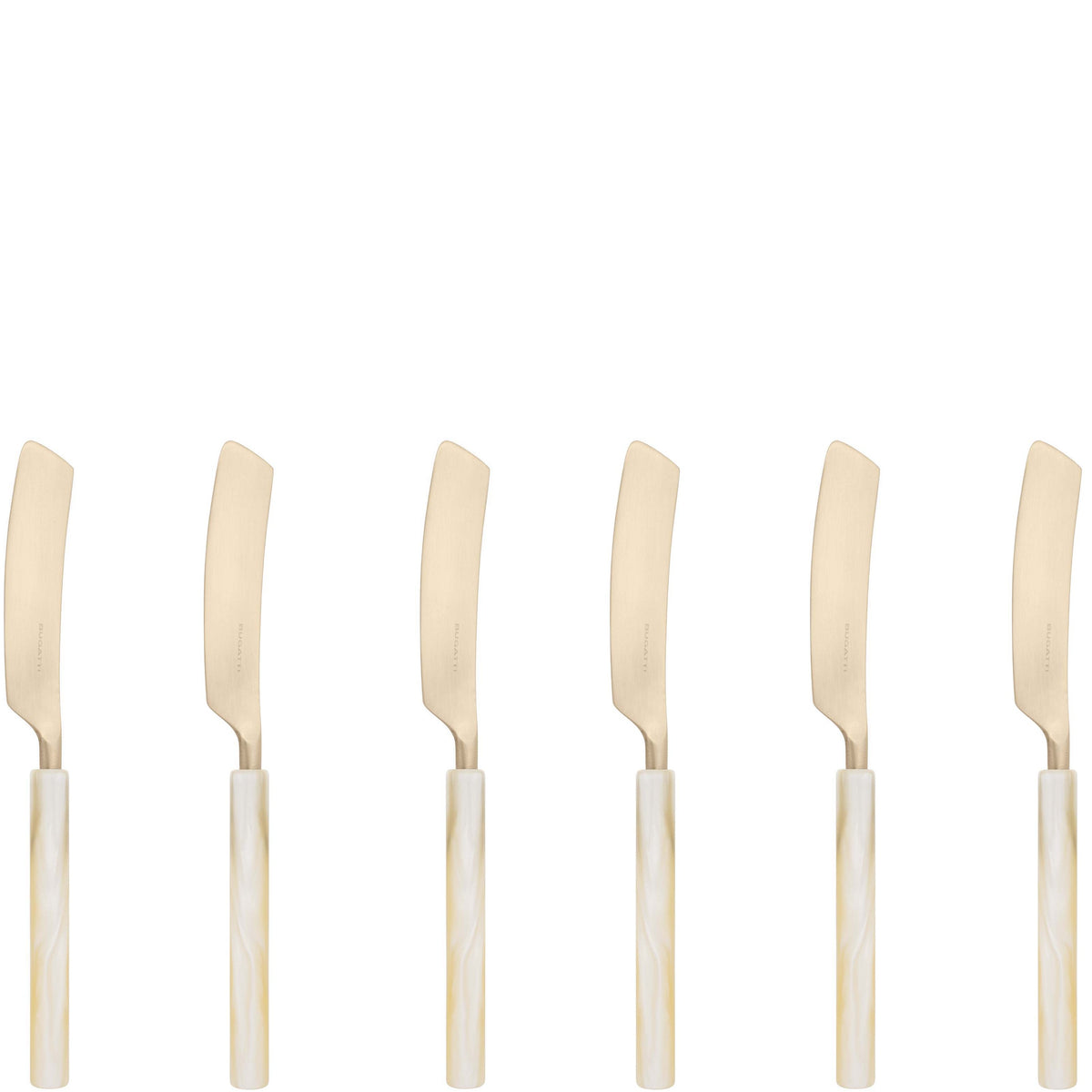 Mediterraneo Champagne Butter Knife Set ivory