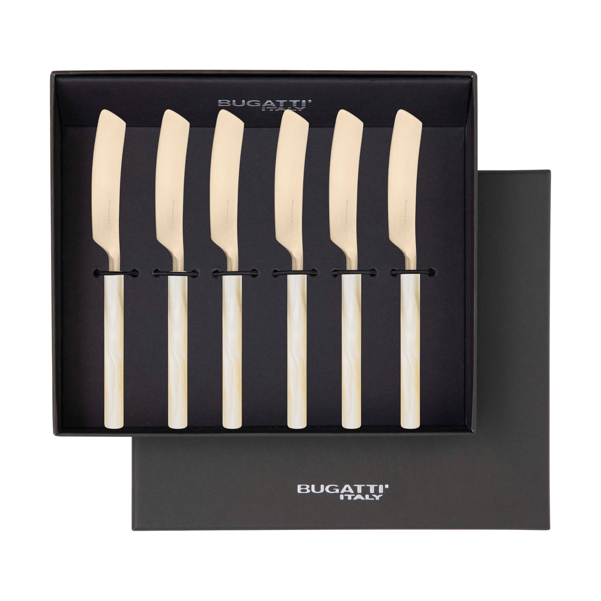 Mediterraneo Champagne Butter Knife Set ivory