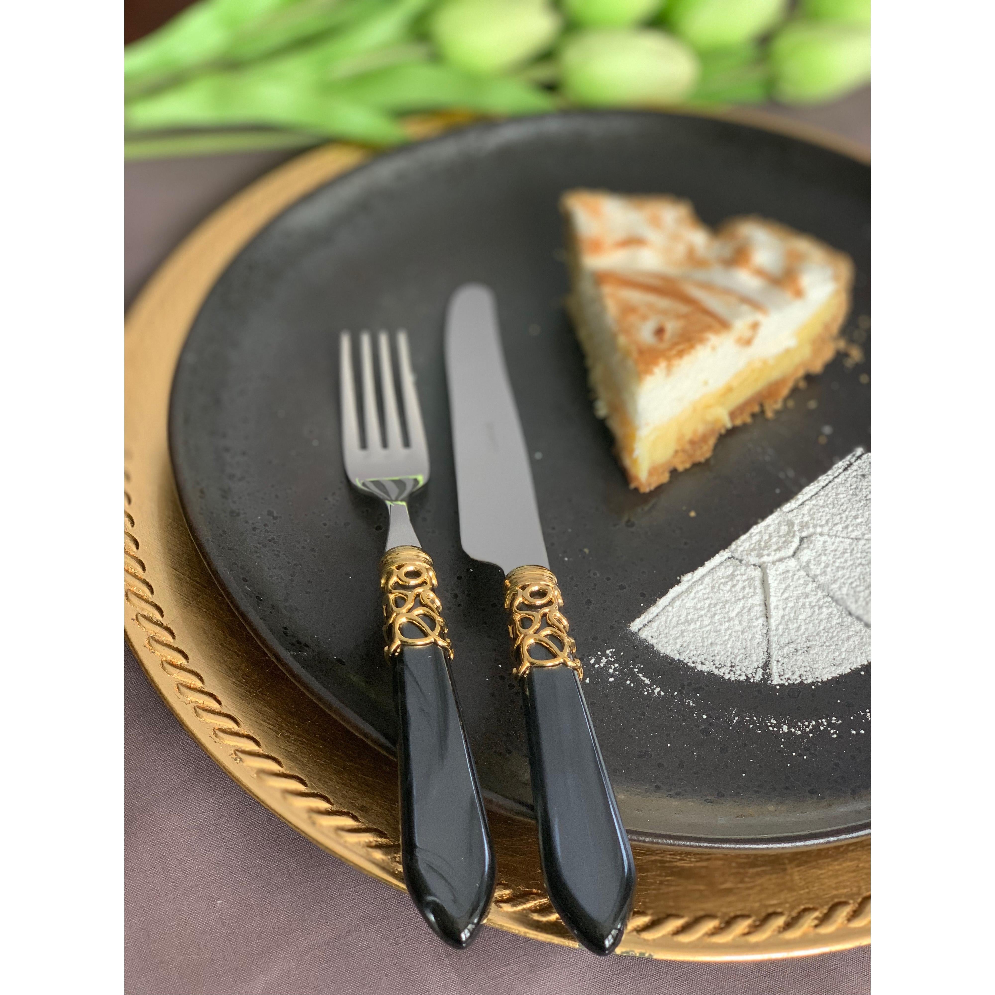 Melodia Gold 5 Piece Place setting - Charcoal
