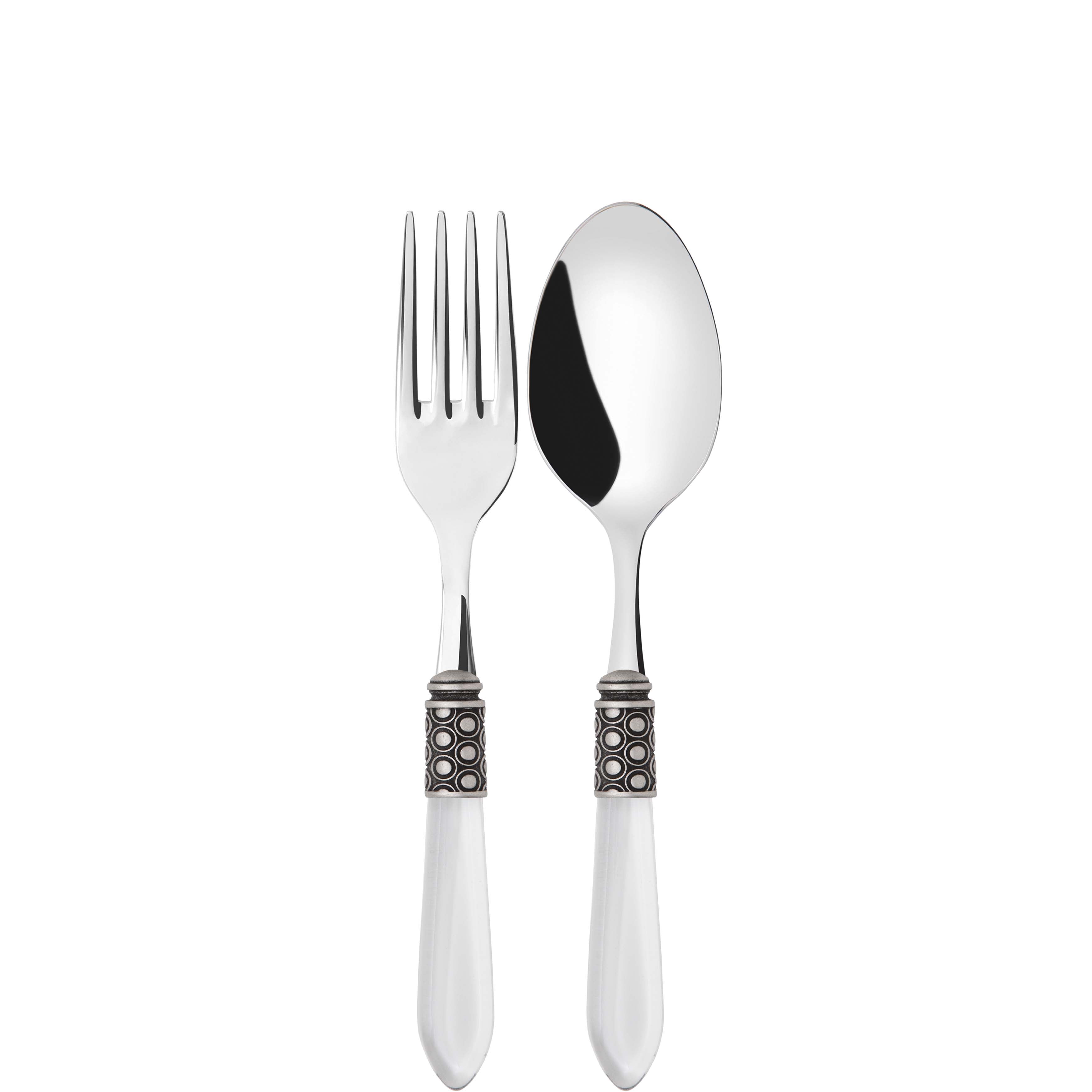 Optical Antique 2 Piece Serving Set - Clear