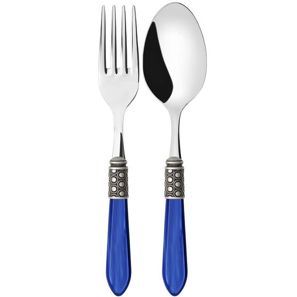 Optical Antique 2 Piece Serving Set - Royal Blue