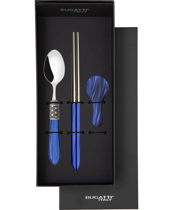 Optical Antique Chopticks set for 1 in gift box - Royal Blue