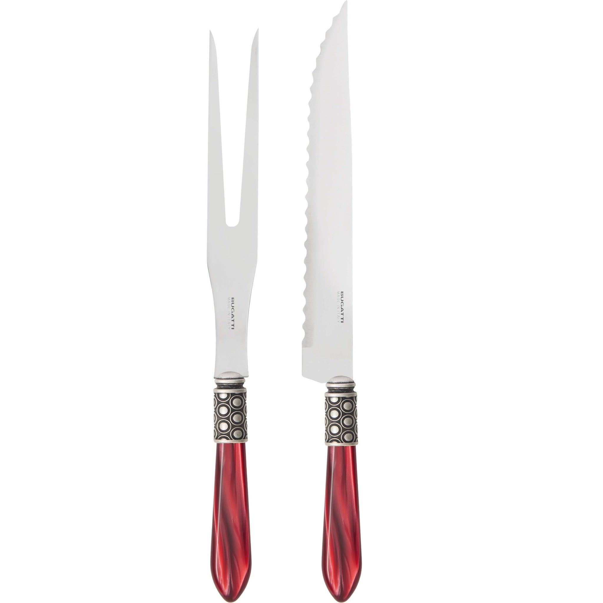 Optical Antique Roast Carving Set - Burgundy