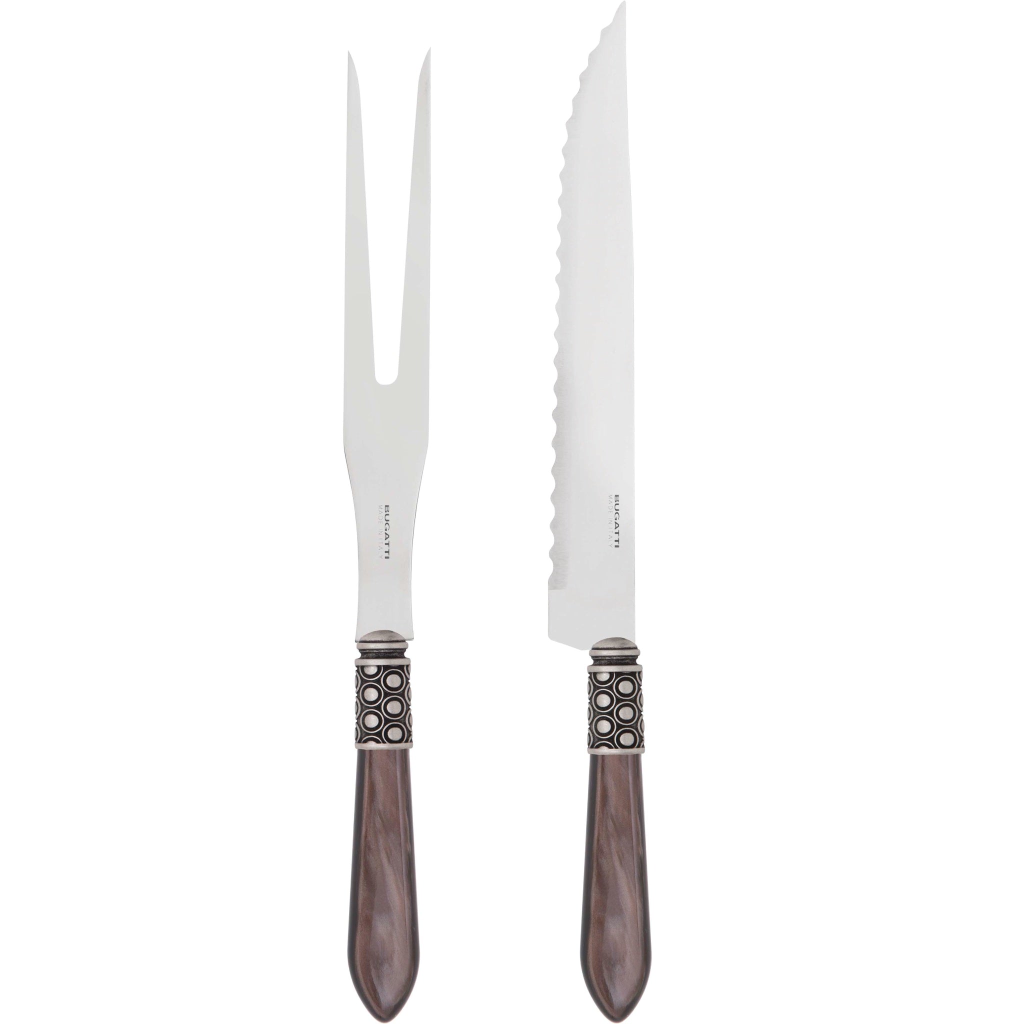 Optical Antique Roast Carving Set - Chocolate