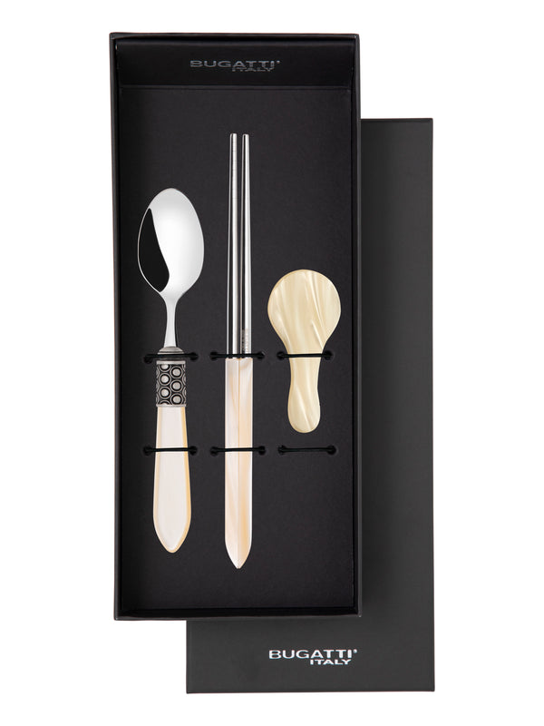 Optical Antique Chopticks set for 1 in gift box - Ivory