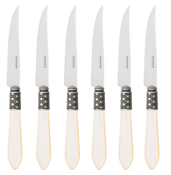 Optical Antique 6 Piece Steak knife Set - Ivory