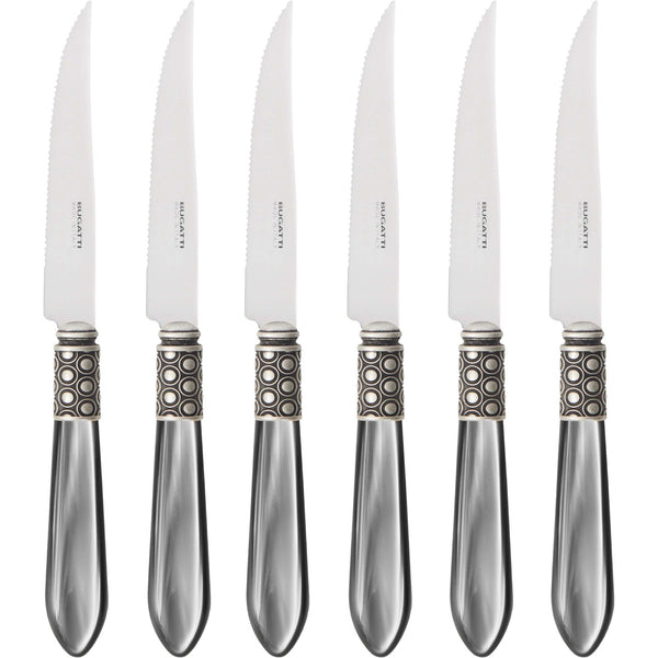 Optical Antique 6 Piece Steak knife Set - Gray