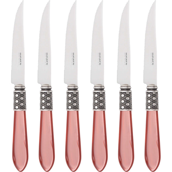 Optical Antique 6 Piece Steak knife Set - Rust