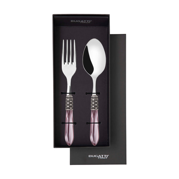 Optical Antique 2 Piece Serving Set - Lilac