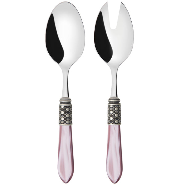 Optical Antique 2 Piece Salad Servers - Lilac
