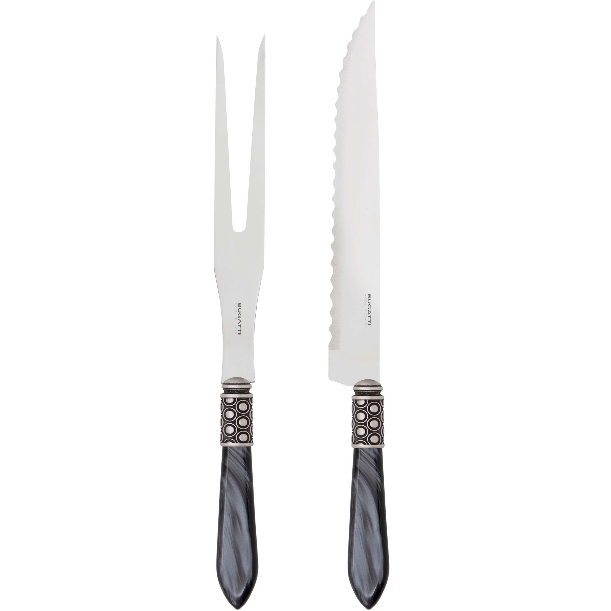 Optical Antique Roast Carving Set - Charcoal