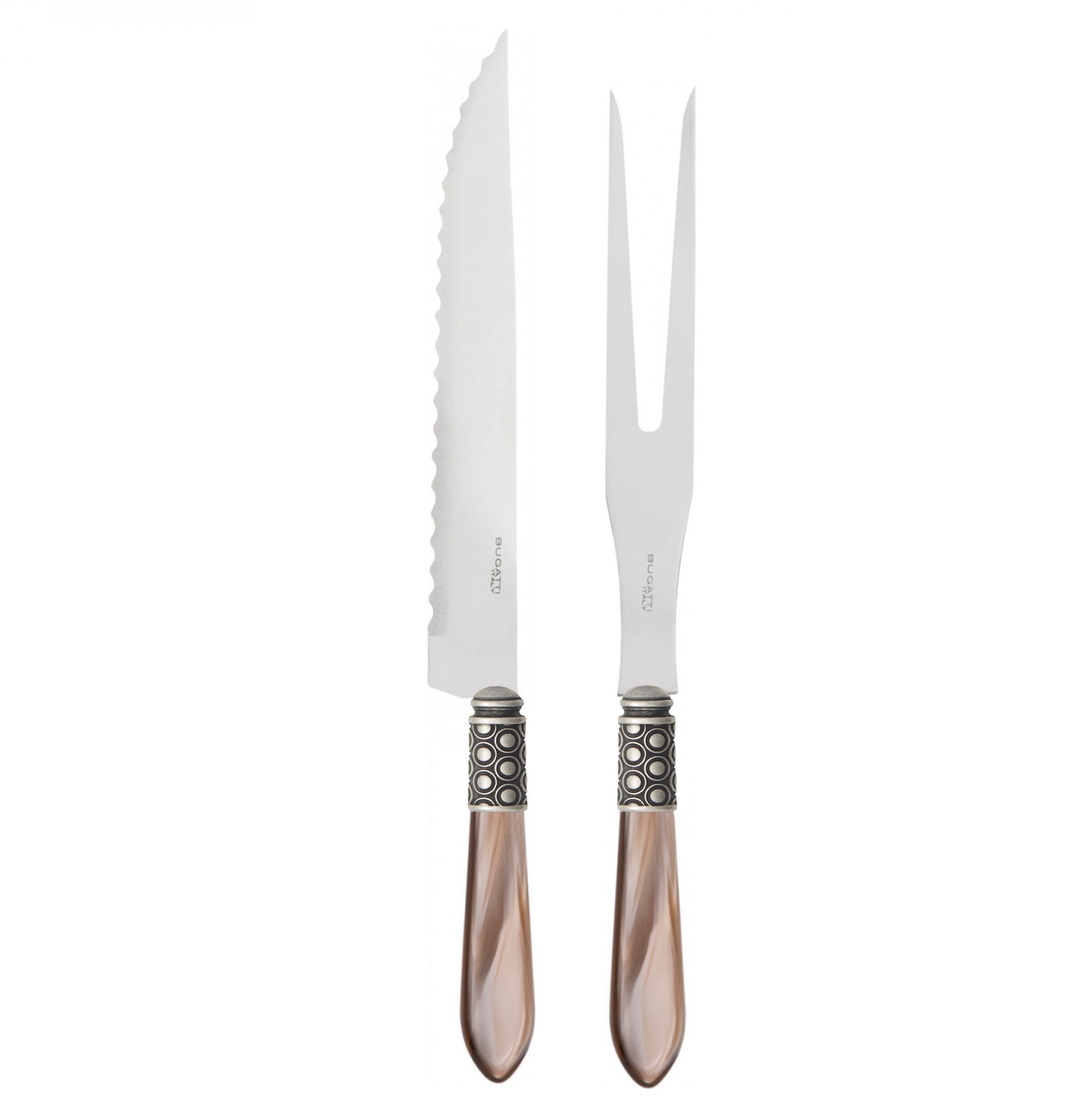 Optical Antique Roast Carving Set - Taupe