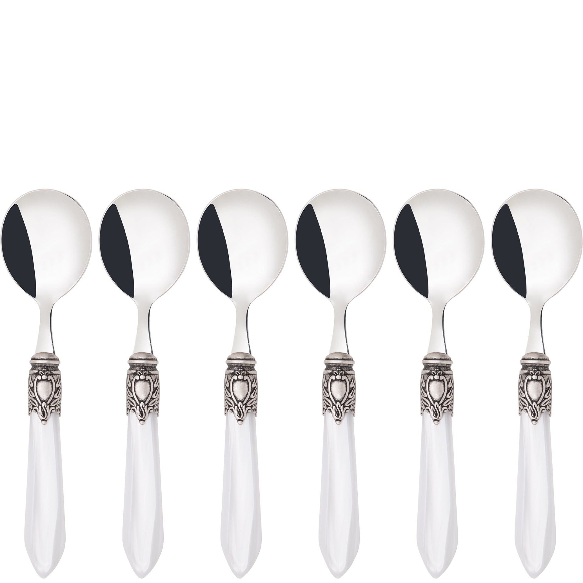 Oxford Antique Soup Spoons Set -  Clear-Casa Bugatti USA