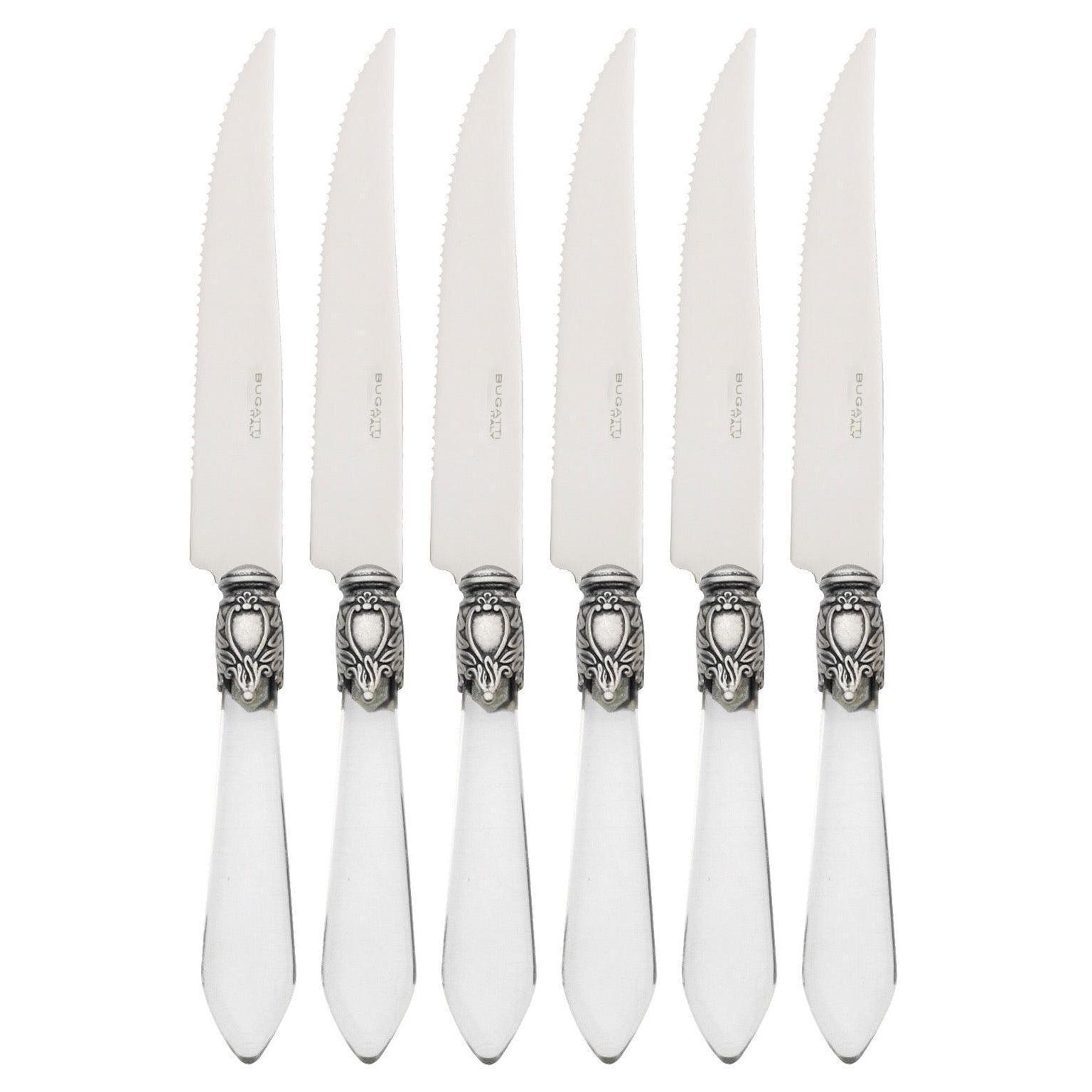 Oxford Antique 6 Piece Steak knife Set - CLEAR
