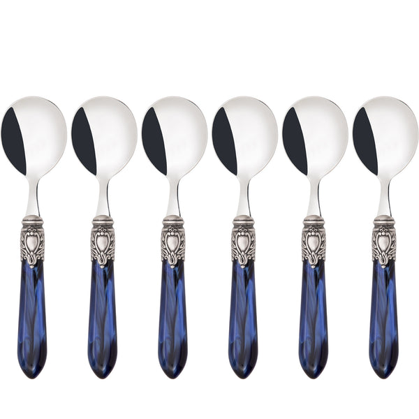 Oxford Antique Soup Spoons Set -  Royal Blue