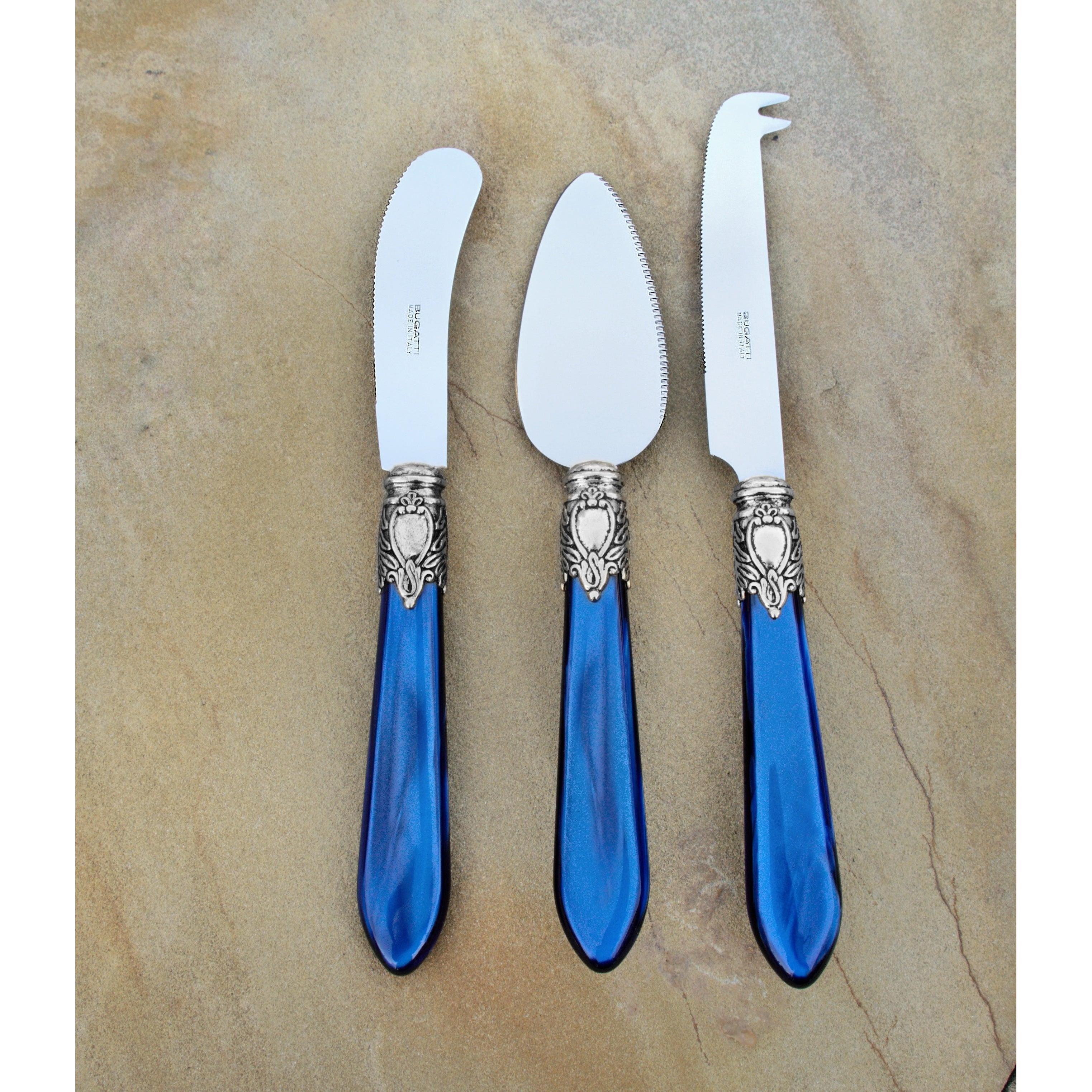 Oxford Antique 3 Piece Cheese Set  Royal Blue