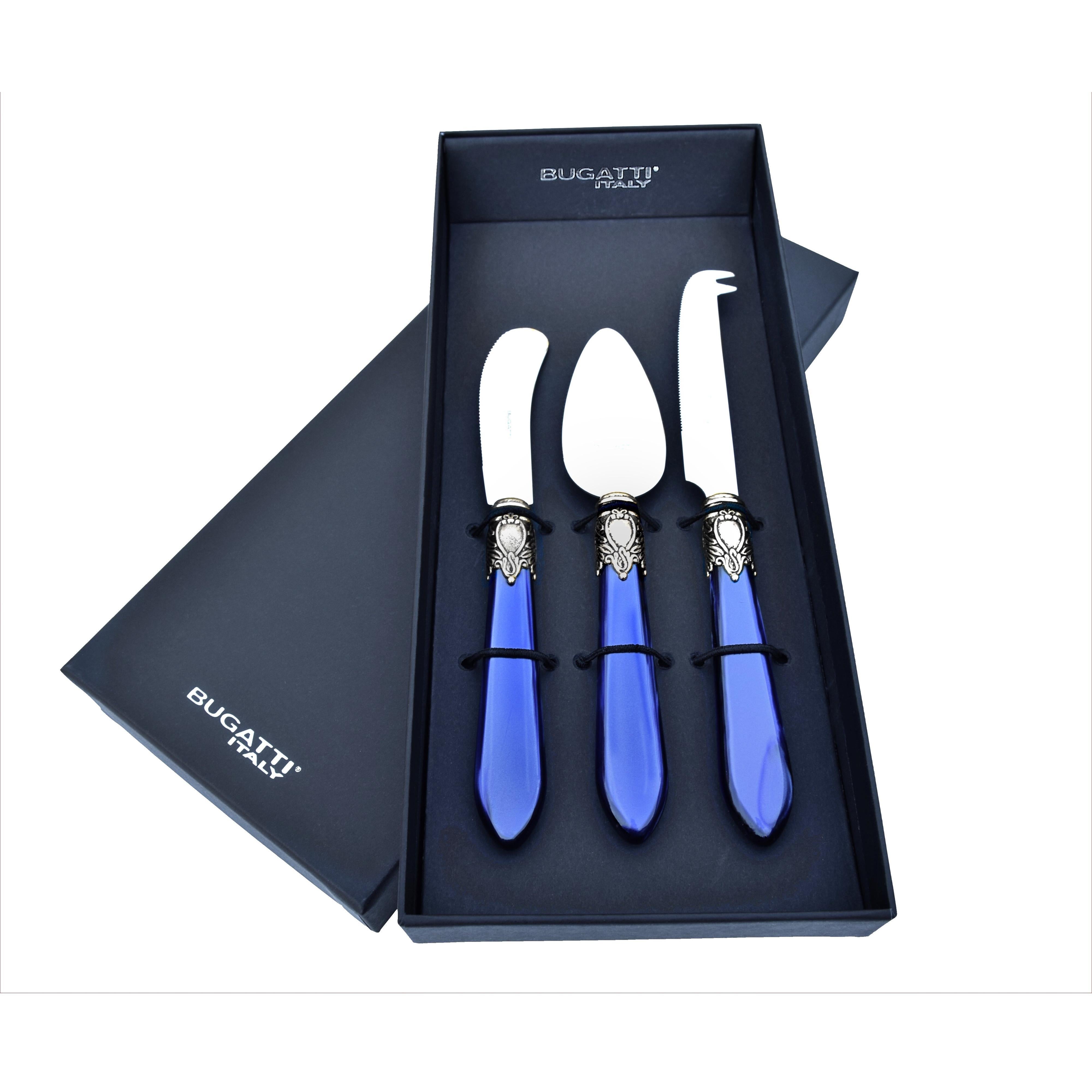 Oxford Antique 3 Piece Cheese Set  Royal Blue