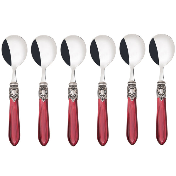 Oxford Antique Soup Spoons Set -  Burgundy