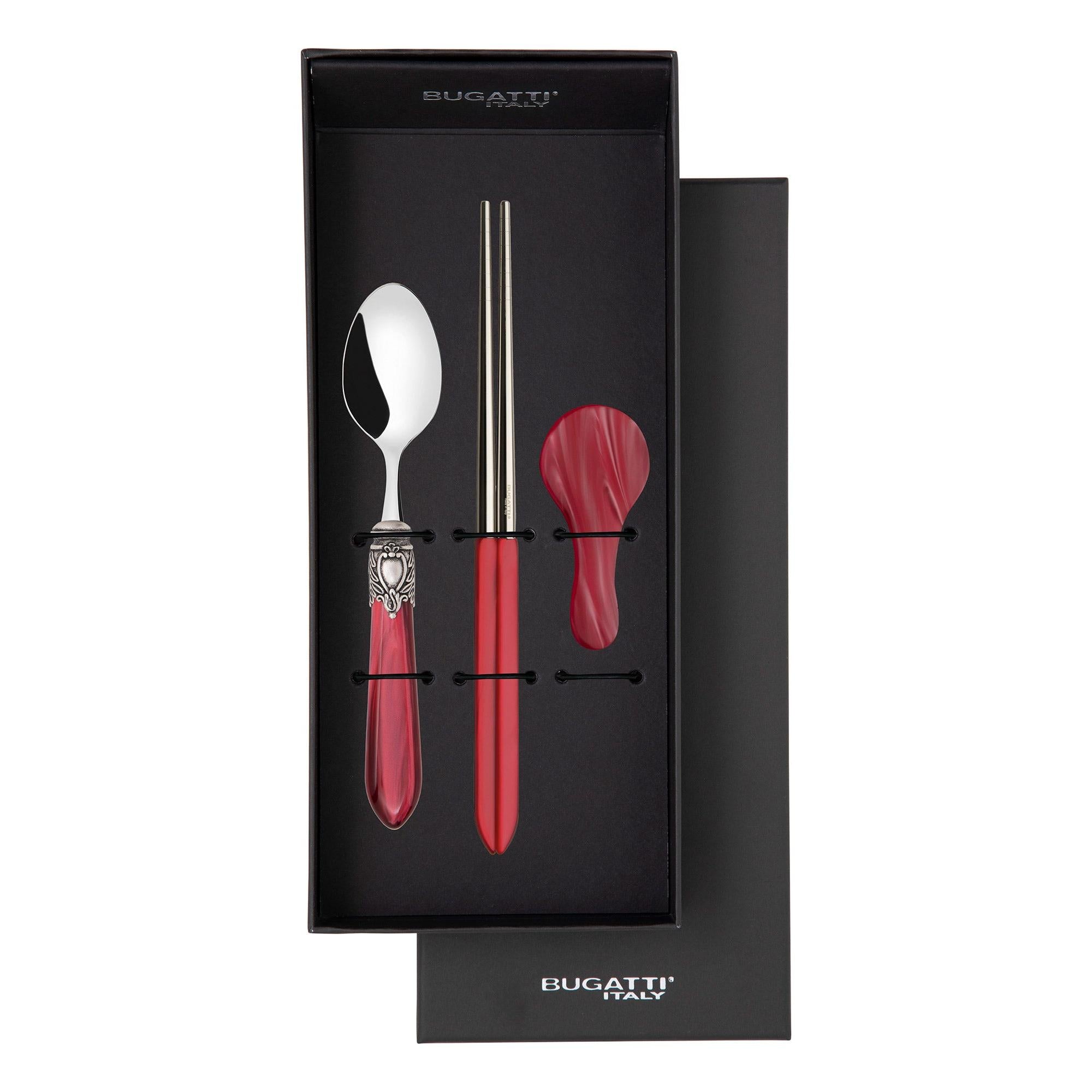 Oxford Antique Chopsticks Set - Burgundy-Casa Bugatti USA