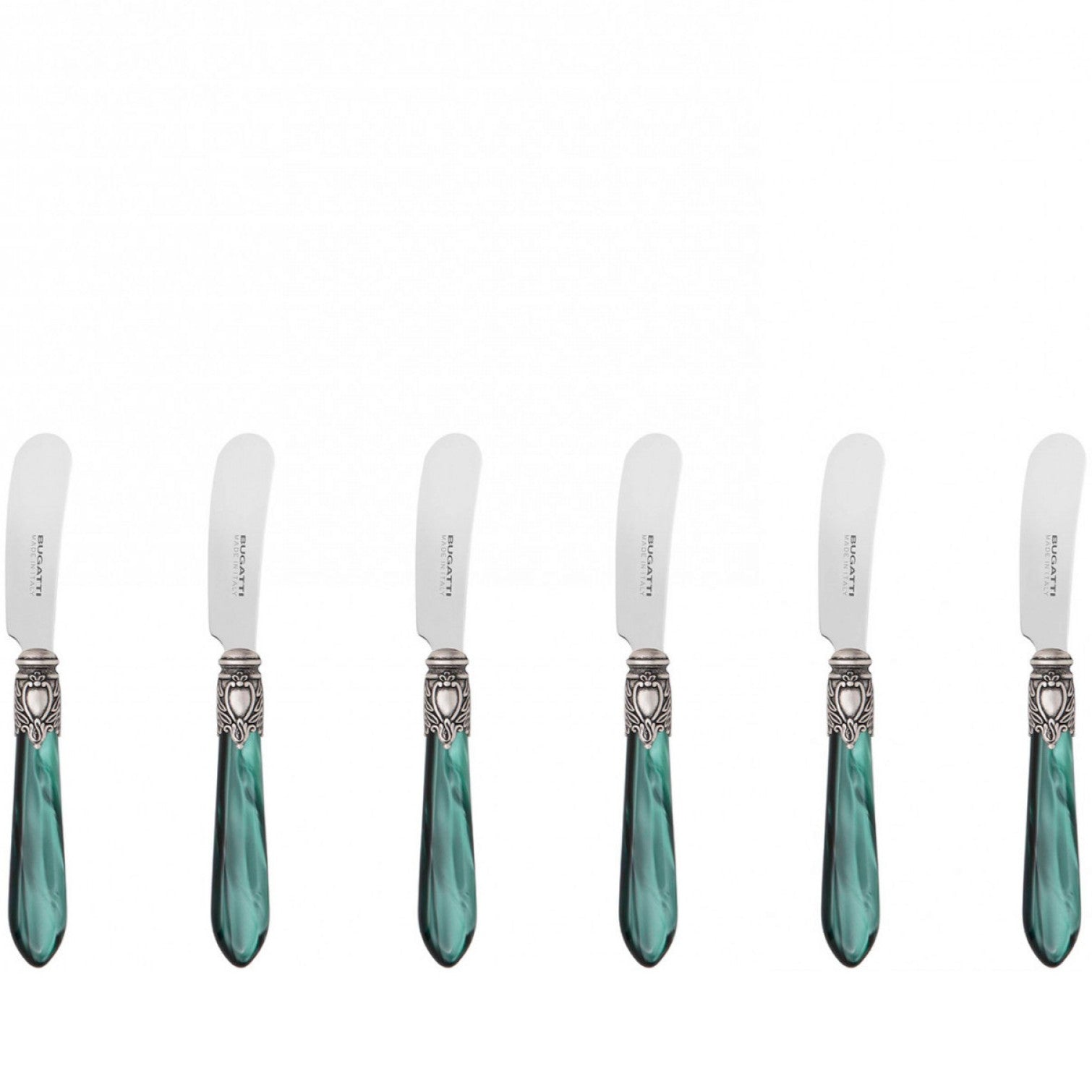 Oxford Antique 6 Spreader Knives - GREEN