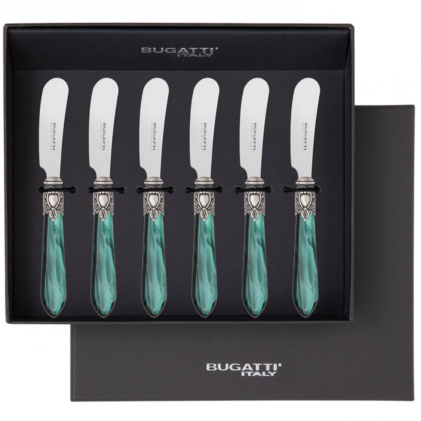 Oxford Antique 6 Spreader Knives - GREEN