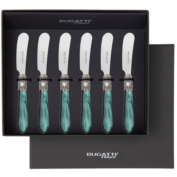 Oxford Antique Spreader / Butter Knife Set - Emerald Green