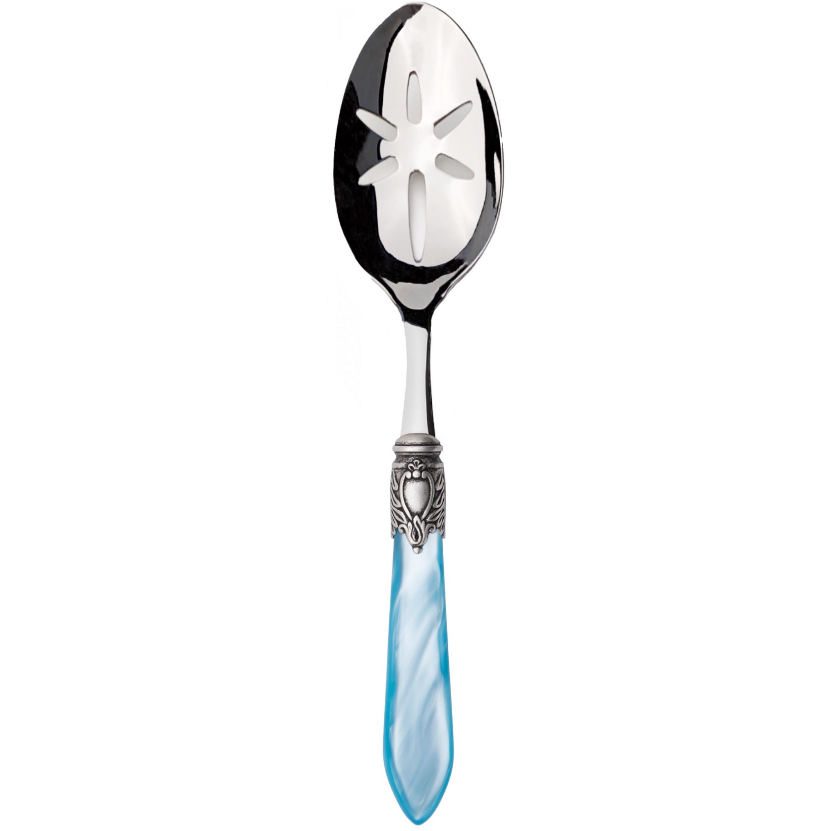 Oxford Antique Slotted Serving Spoon - Sky Blue