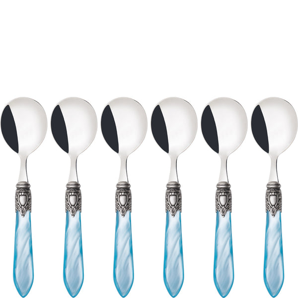 Oxford Antique Soup Spoons Set -  Sky Blue