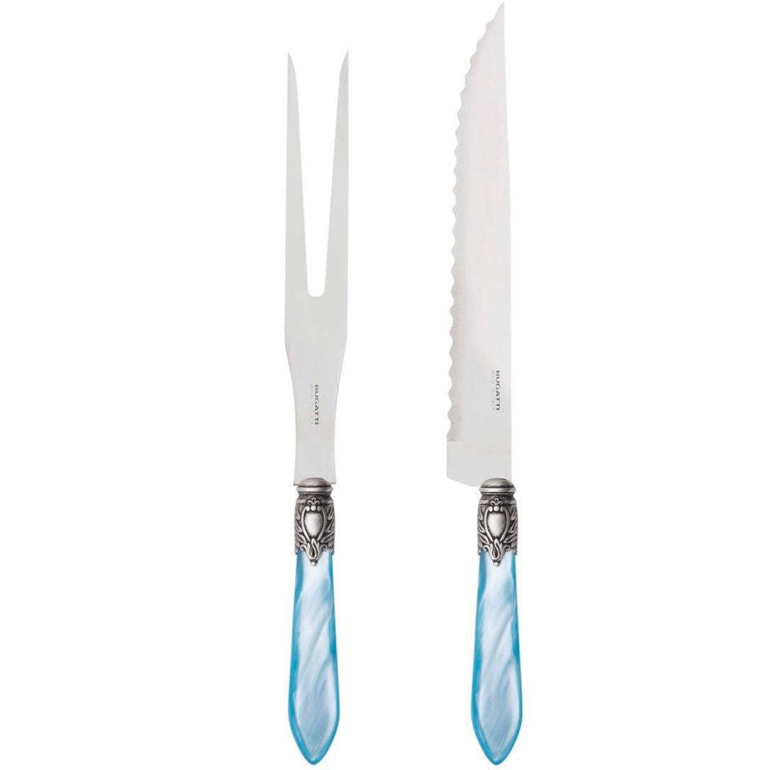 Oxford Antique Roast Carving Set - Sky Blue