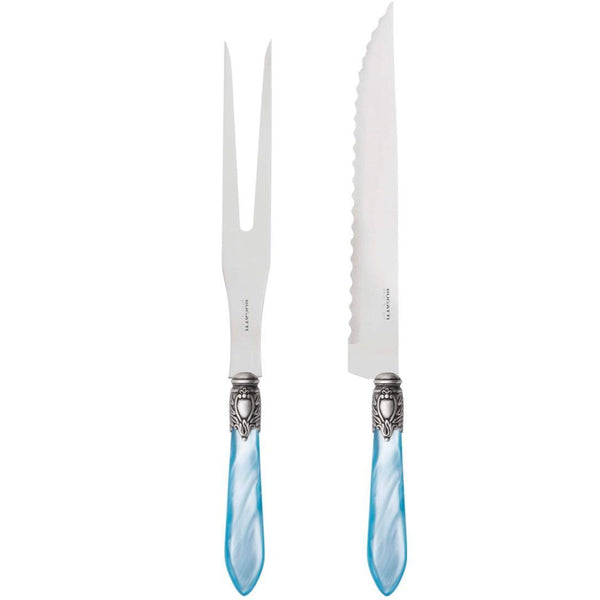 Oxford Antique Roast Carving Set - Sky Blue