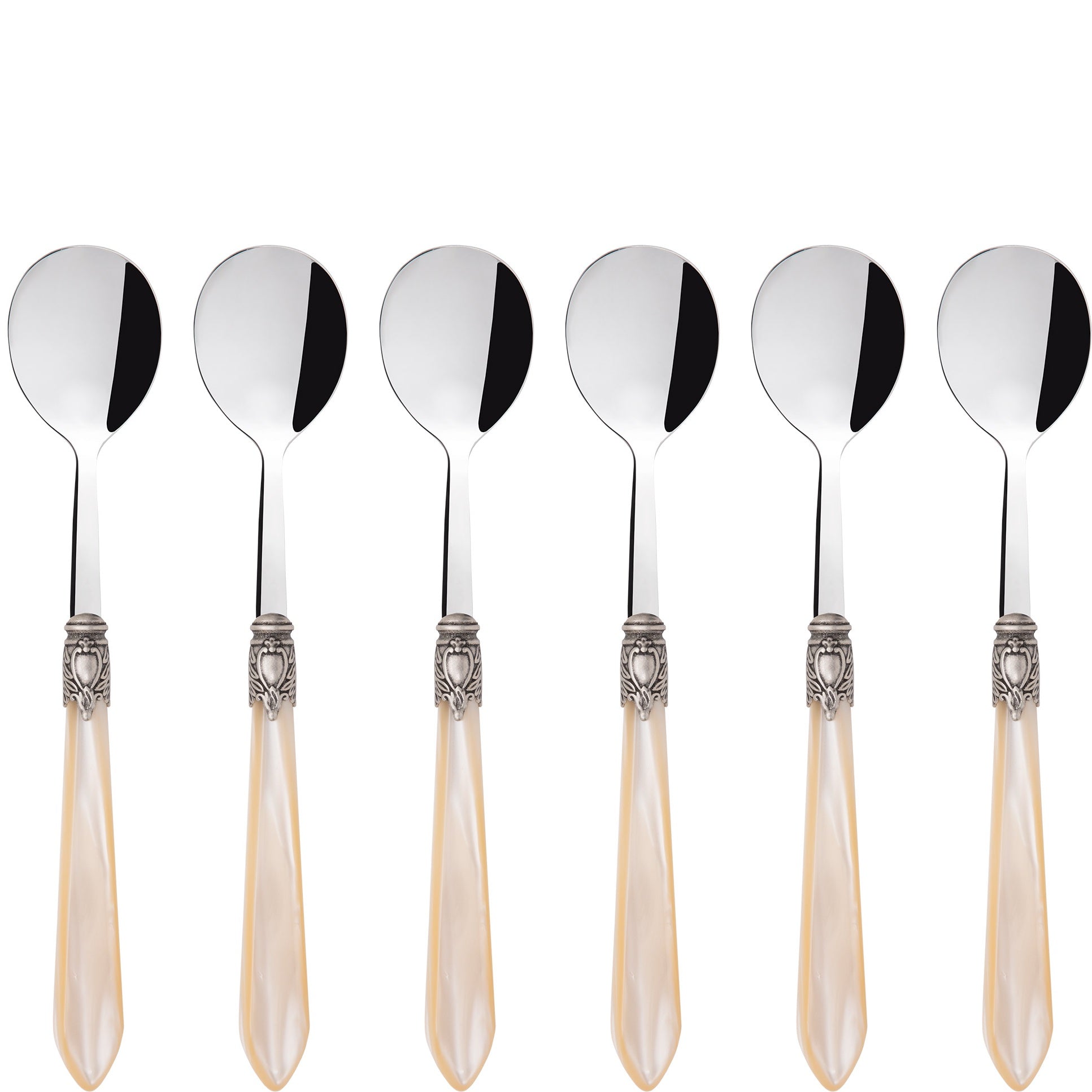 Oxford Antique Asian Rice Spoons Set -  Ivory