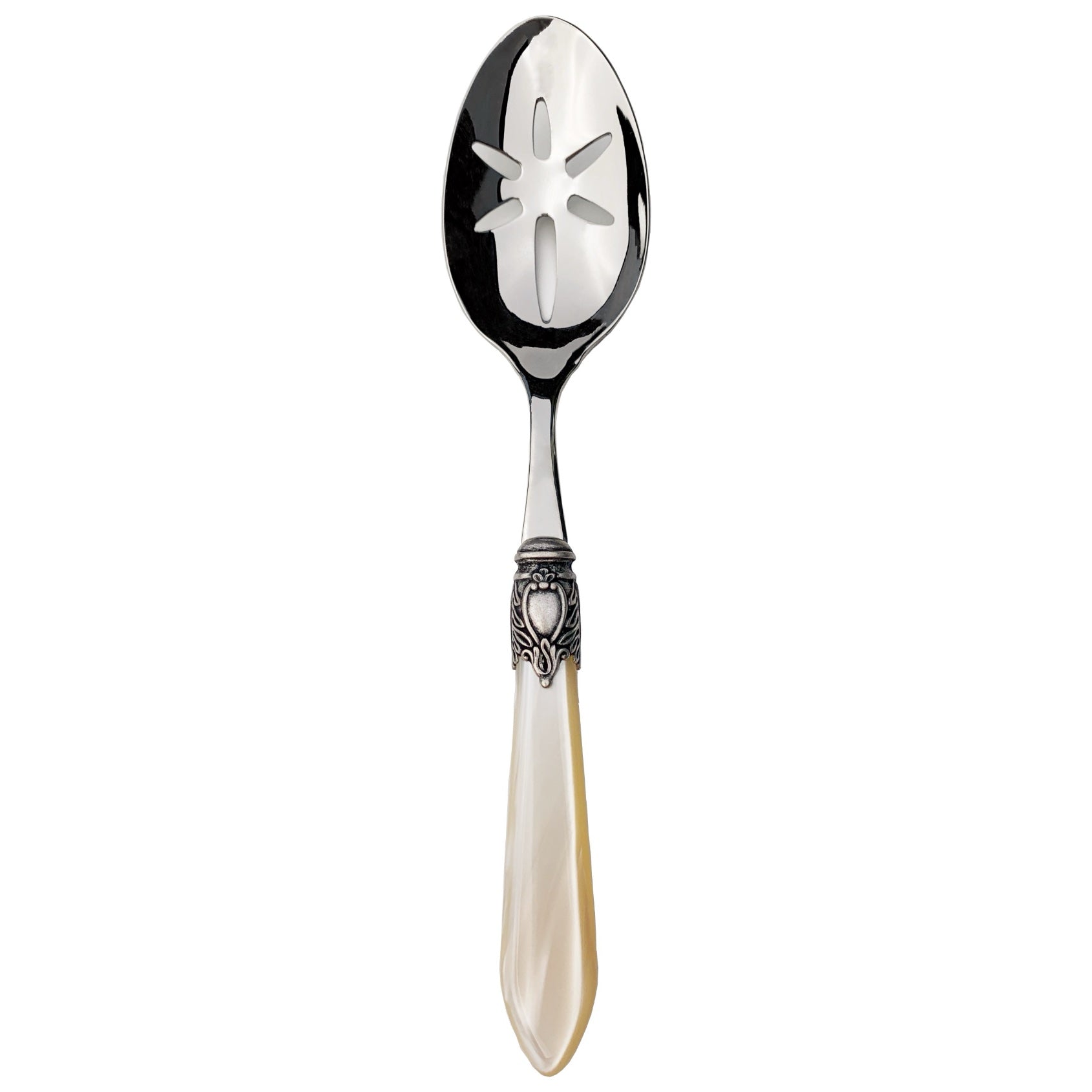 Oxford Slotted Serving Spoon ivory