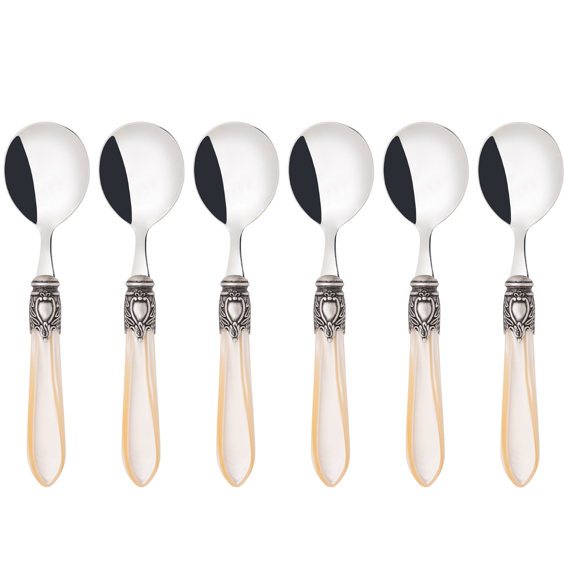 Oxford Antique Soup Spoons Set -  Ivory