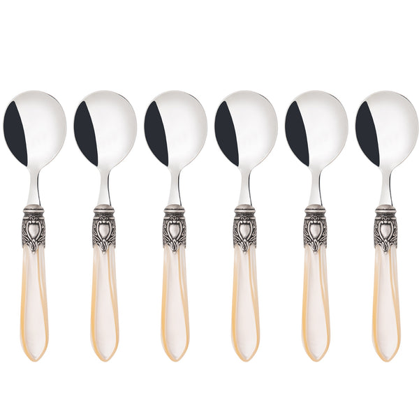 Oxford Antique Soup Spoons Set -  Ivory