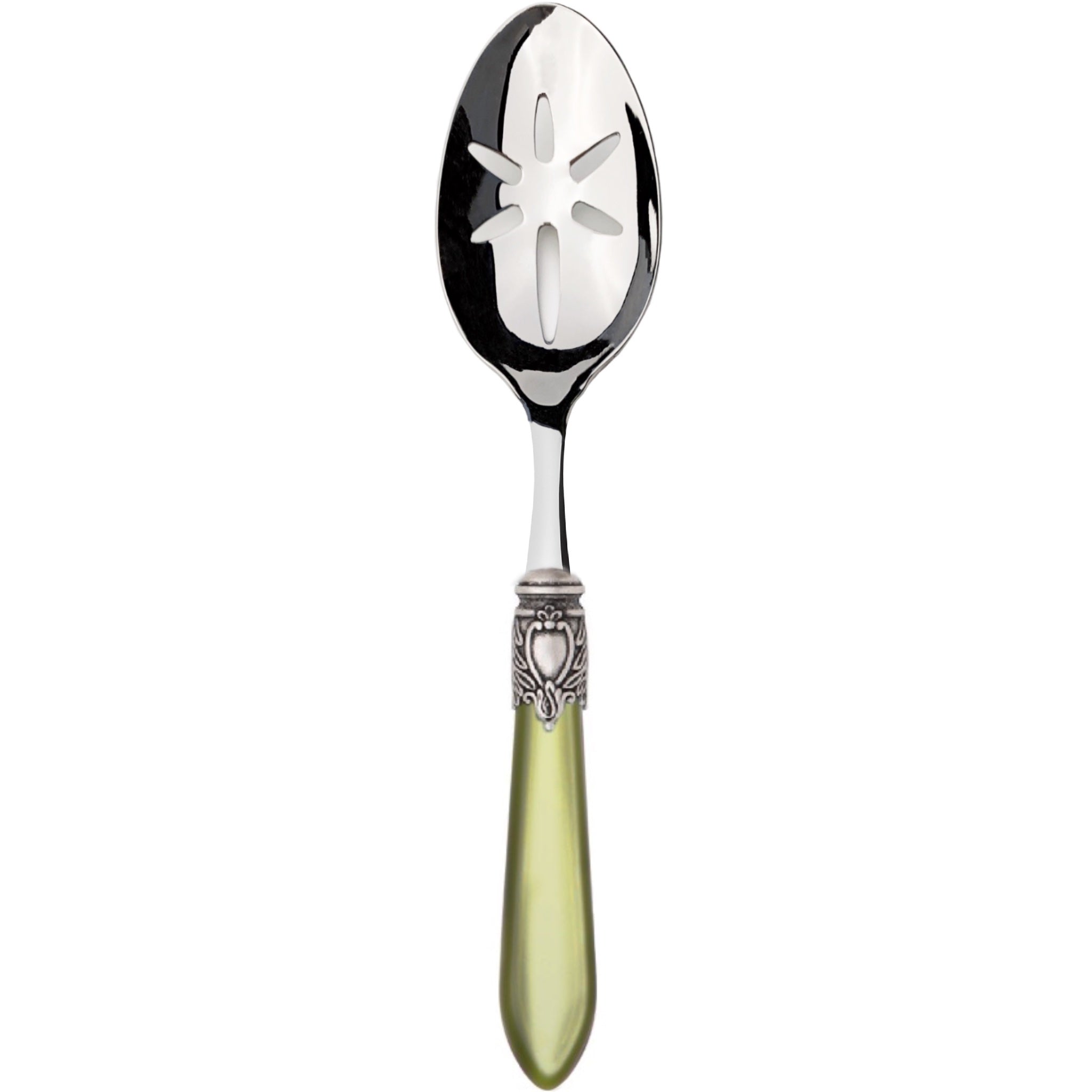 Oxford Antique Slotted Serving Spoon - Chartreuse Green