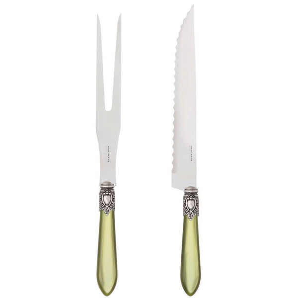 Oxford Antique Roast Carving Set - Chartreuse Green
