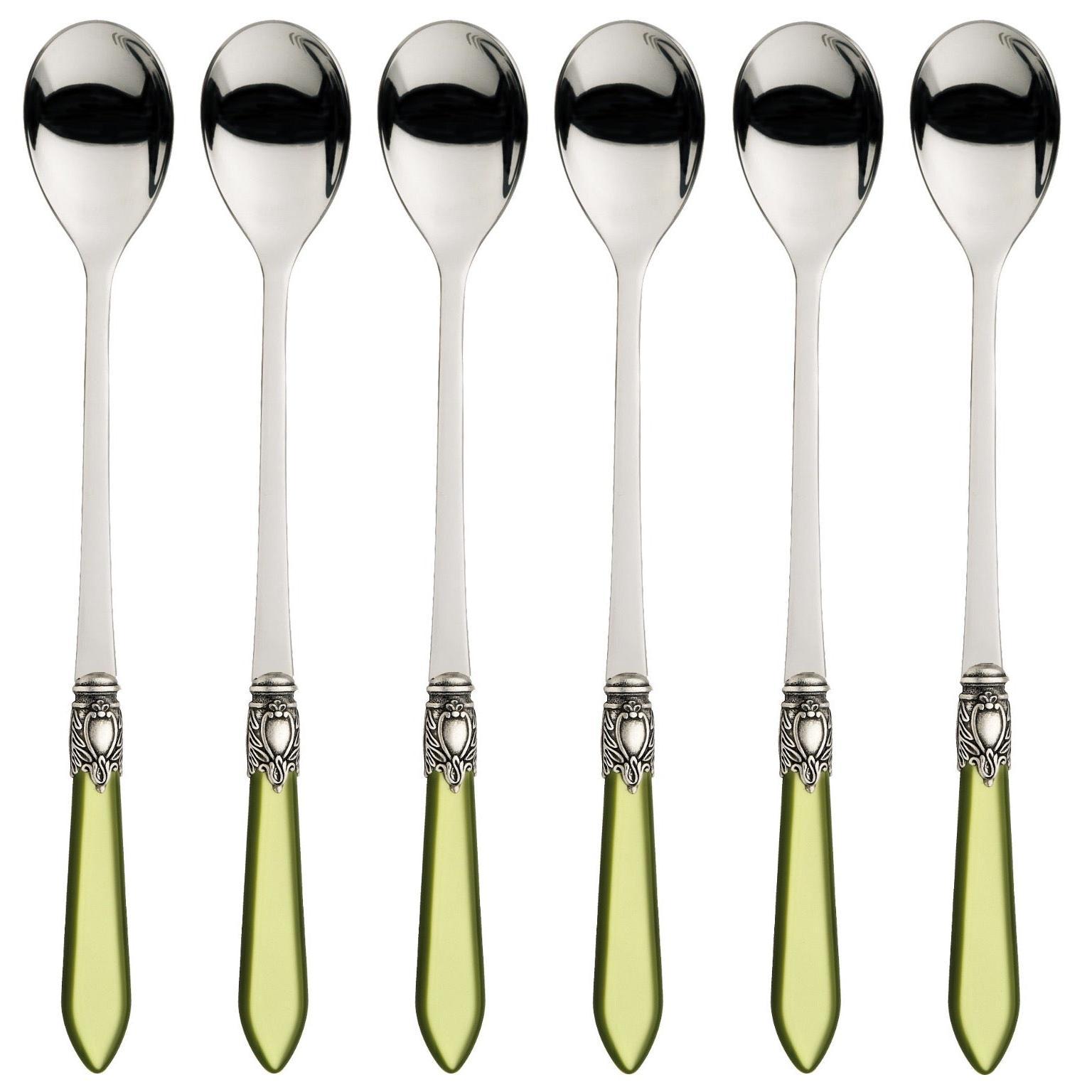 Oxford Antique Ice Tea Spoons Set  Chartreuse