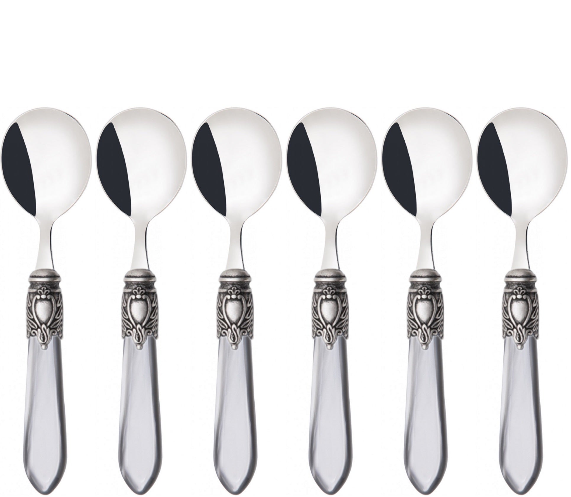 Oxford Antique Soup Spoons Set -  Gray