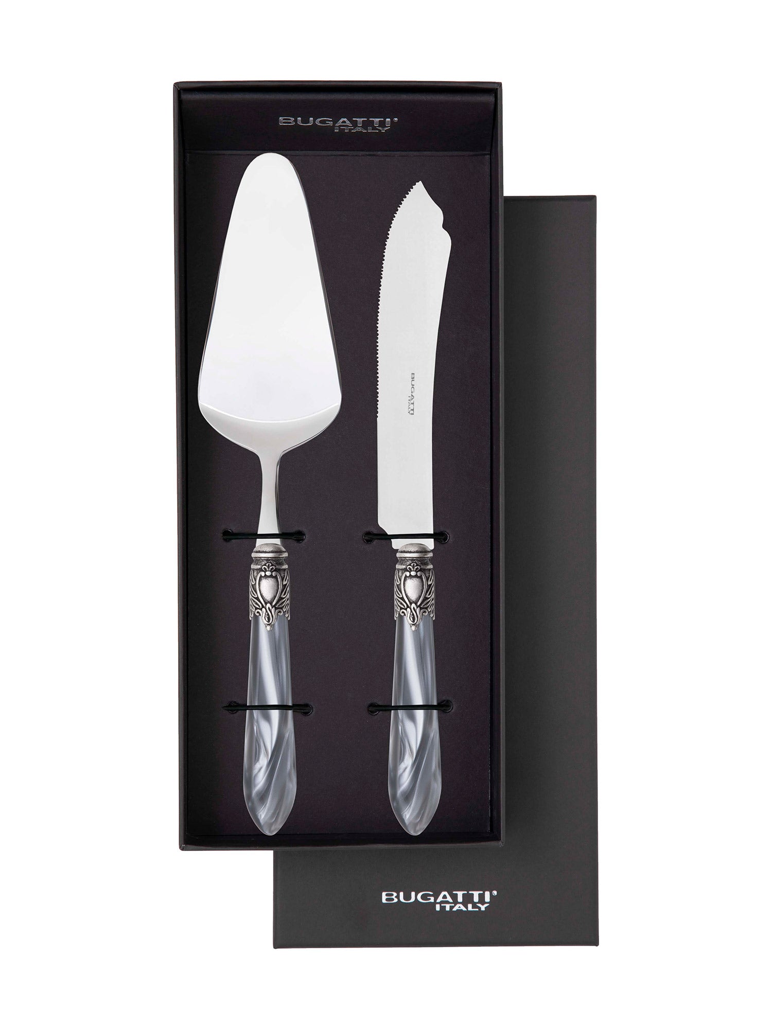 Oxford Antique 2 Piece Cake Serving Set - Gray