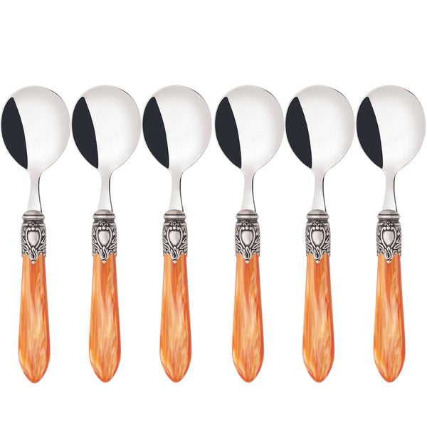 Oxford Antique Soup Spoons Set -  Tangerine