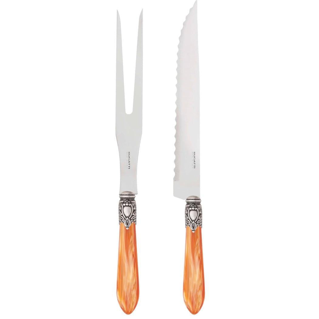Oxford Antique Roast Carving Set - Tangerine
