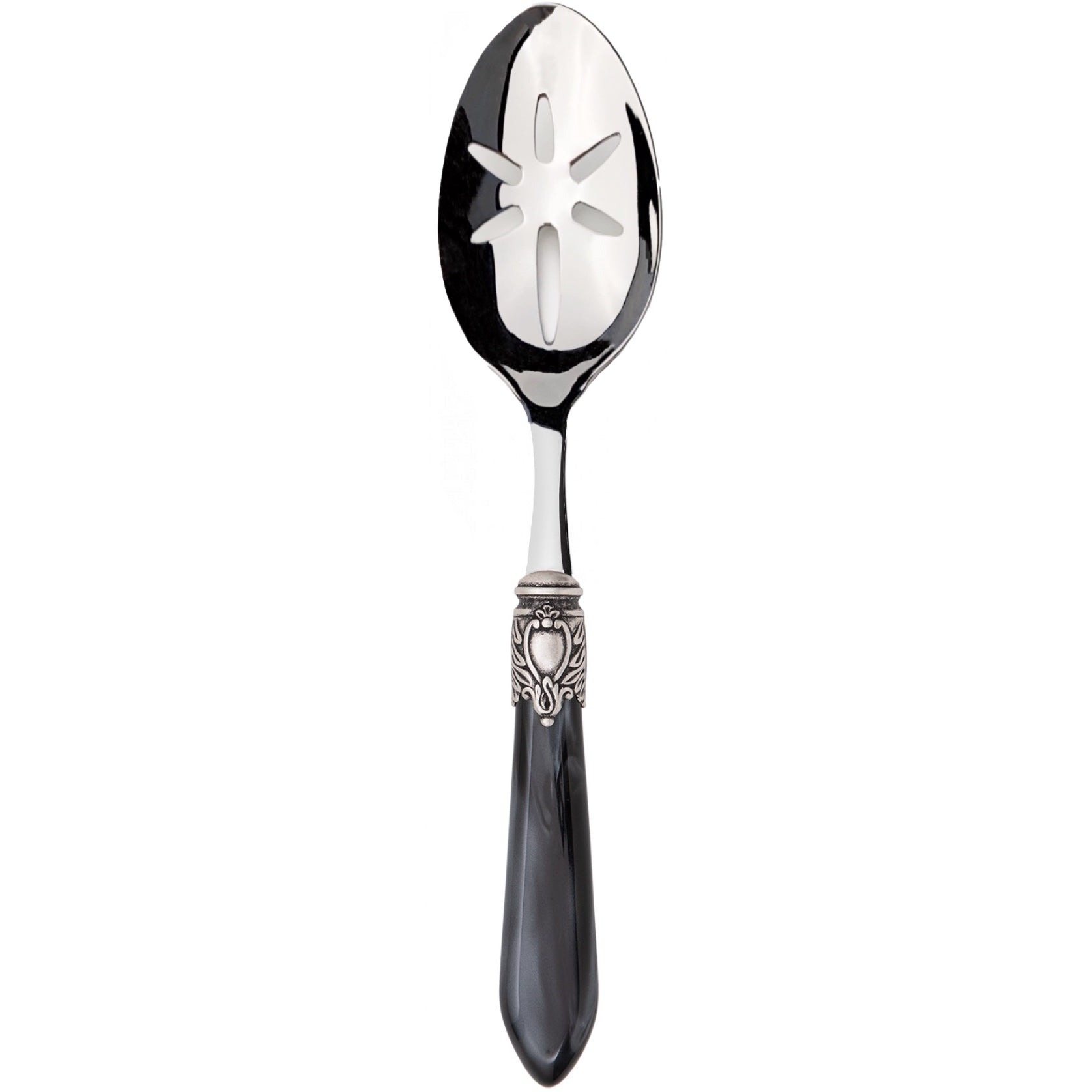 Oxford Antique Slotted Serving Spoon - Charcoal