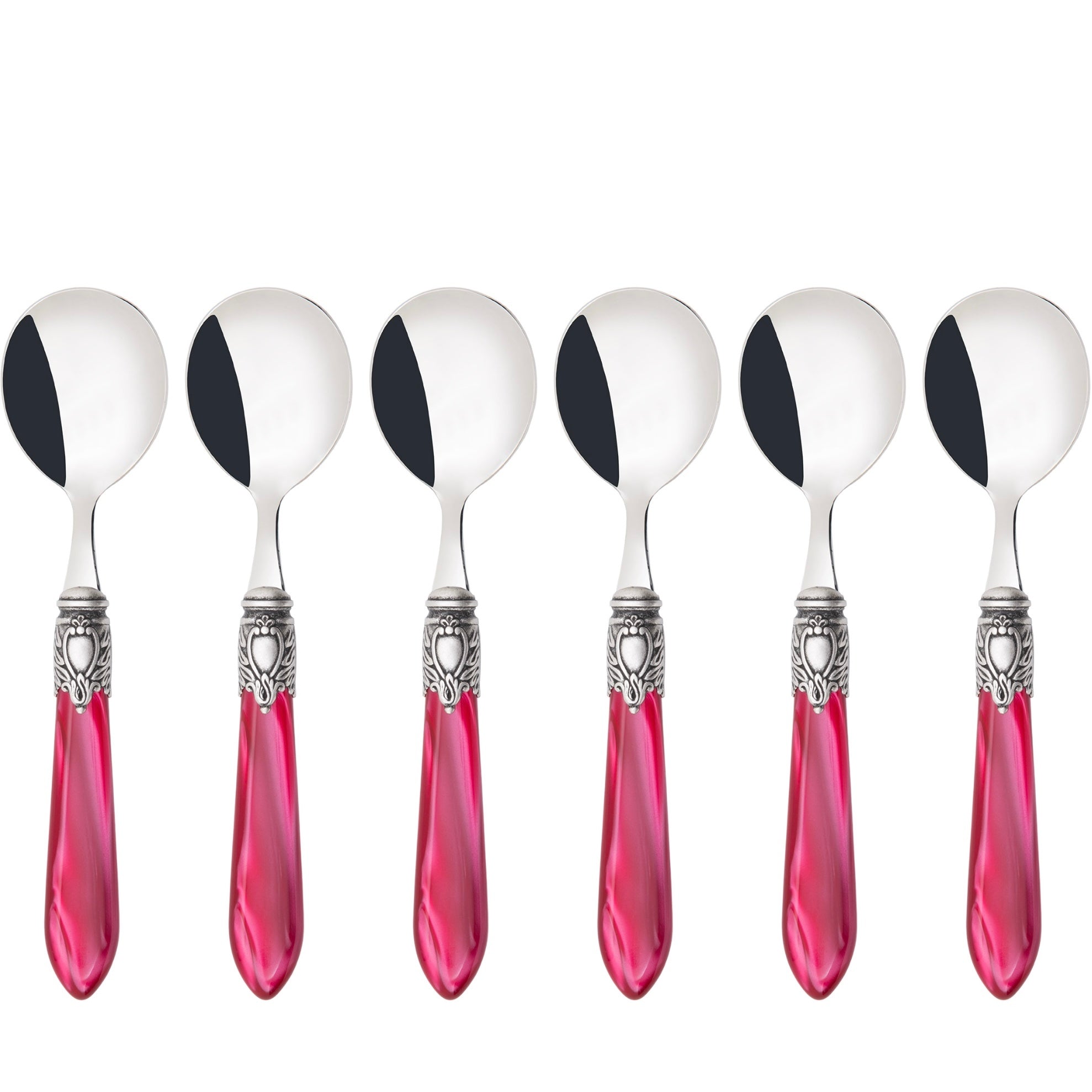Oxford Antique Soup Spoons Set -  Raspberry