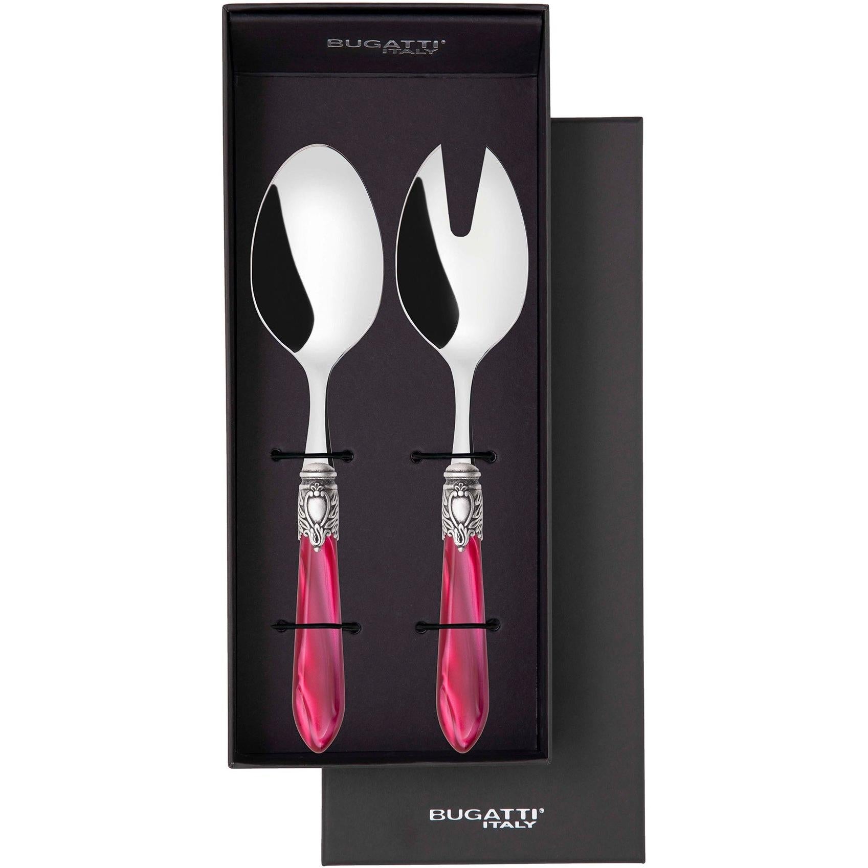 Oxford Antique 2 Piece Salad Servers - Raspberry