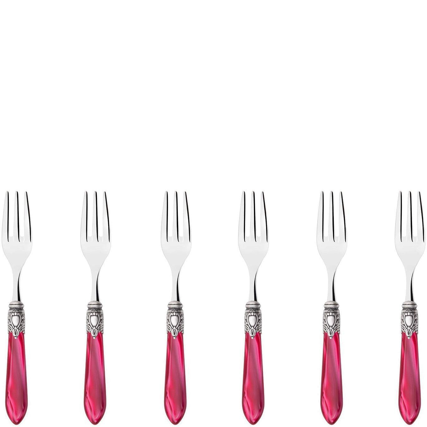 Oxford Antique Cocktail / Cake Forks Set - Raspberry-Casa Bugatti USA