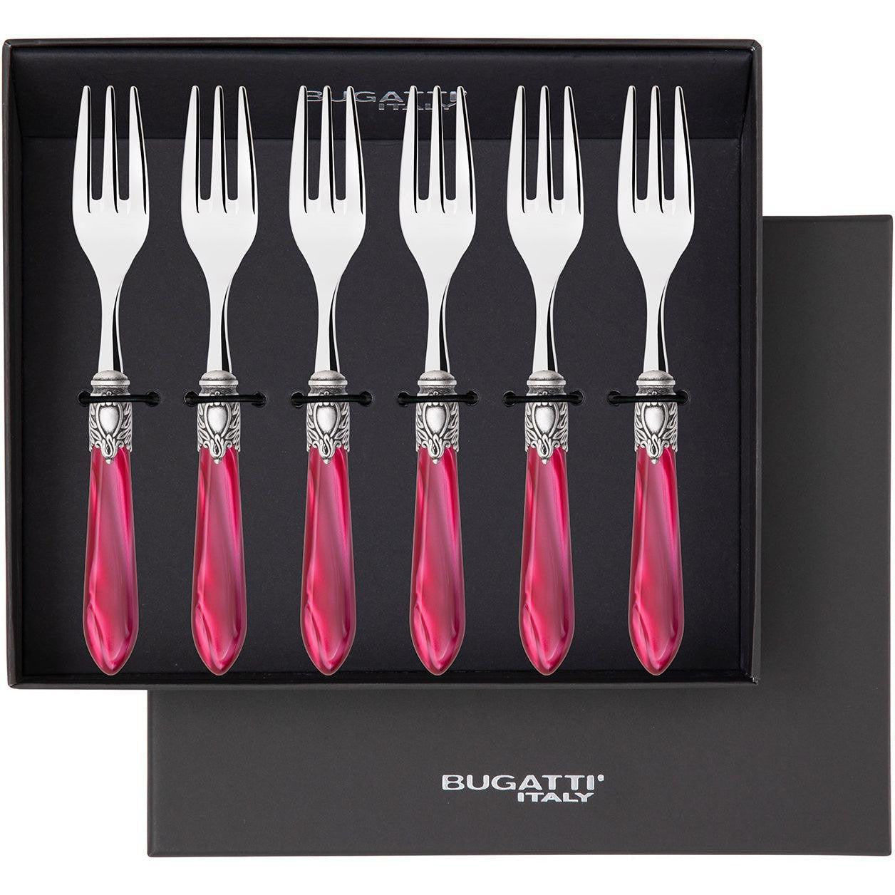 Oxford Antique Cocktail / Cake Forks Set - Raspberry-Casa Bugatti USA