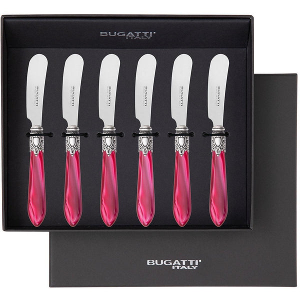 Oxford Antique Spreader / Butter Knife Set -  Raspberry